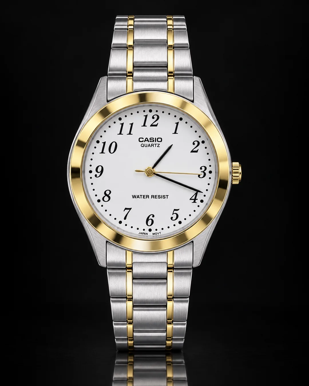 Casio · Bicolor blanco con números arábigos