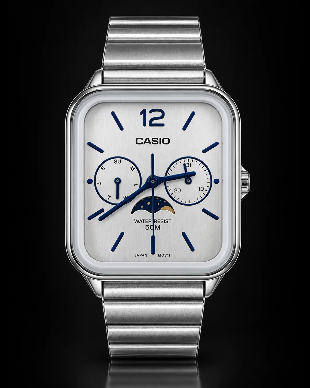 Casio MTP-M305D-7AV · Fase lunar plateado