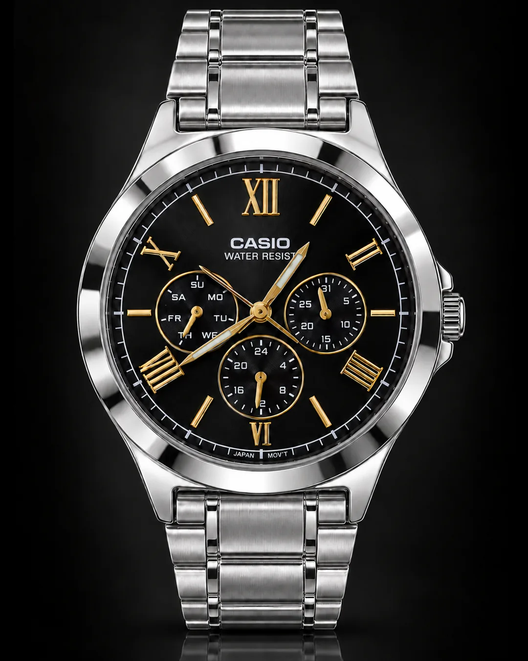 Casio MTP-V300D-1A2 · Números romanos dorados
