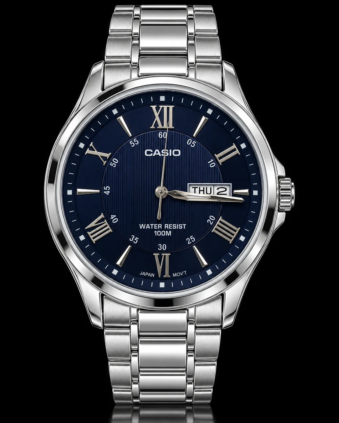 Casio MTP-1384D-2AV · Azul con números romanos