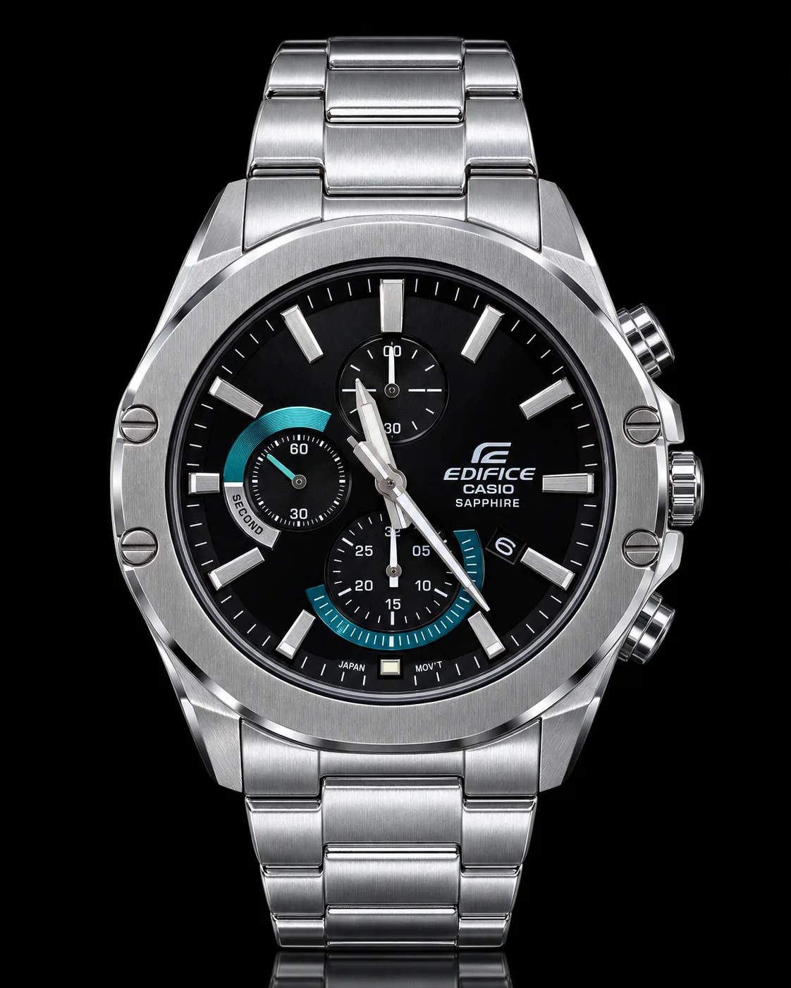 Casio Edifice EFR-S567D-1AV · Zafiro negro y turquesa