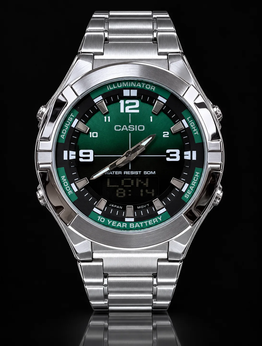 Casio AMW-870DA-3AV · Illuminator verde