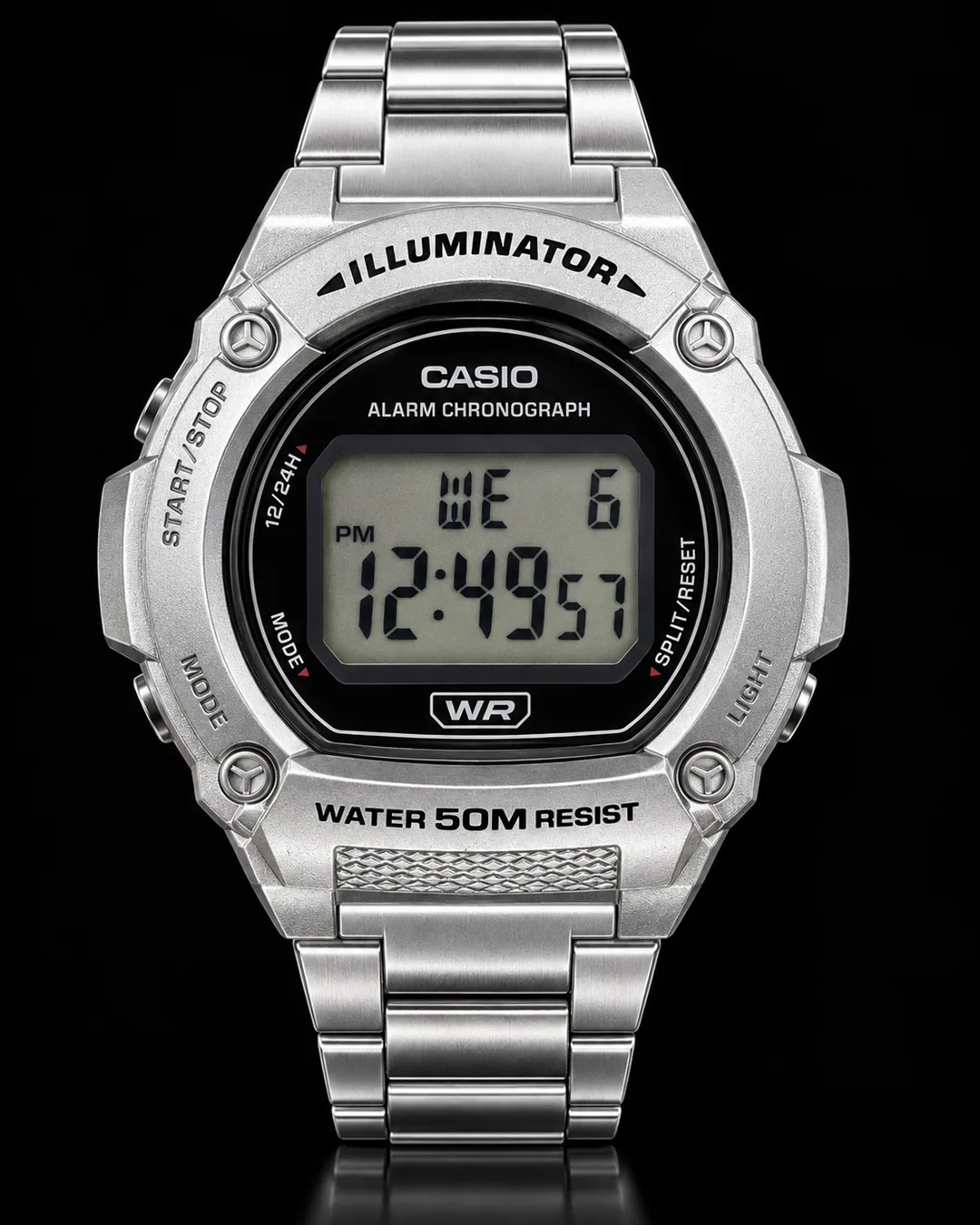 Casio Digital deportivo plateado