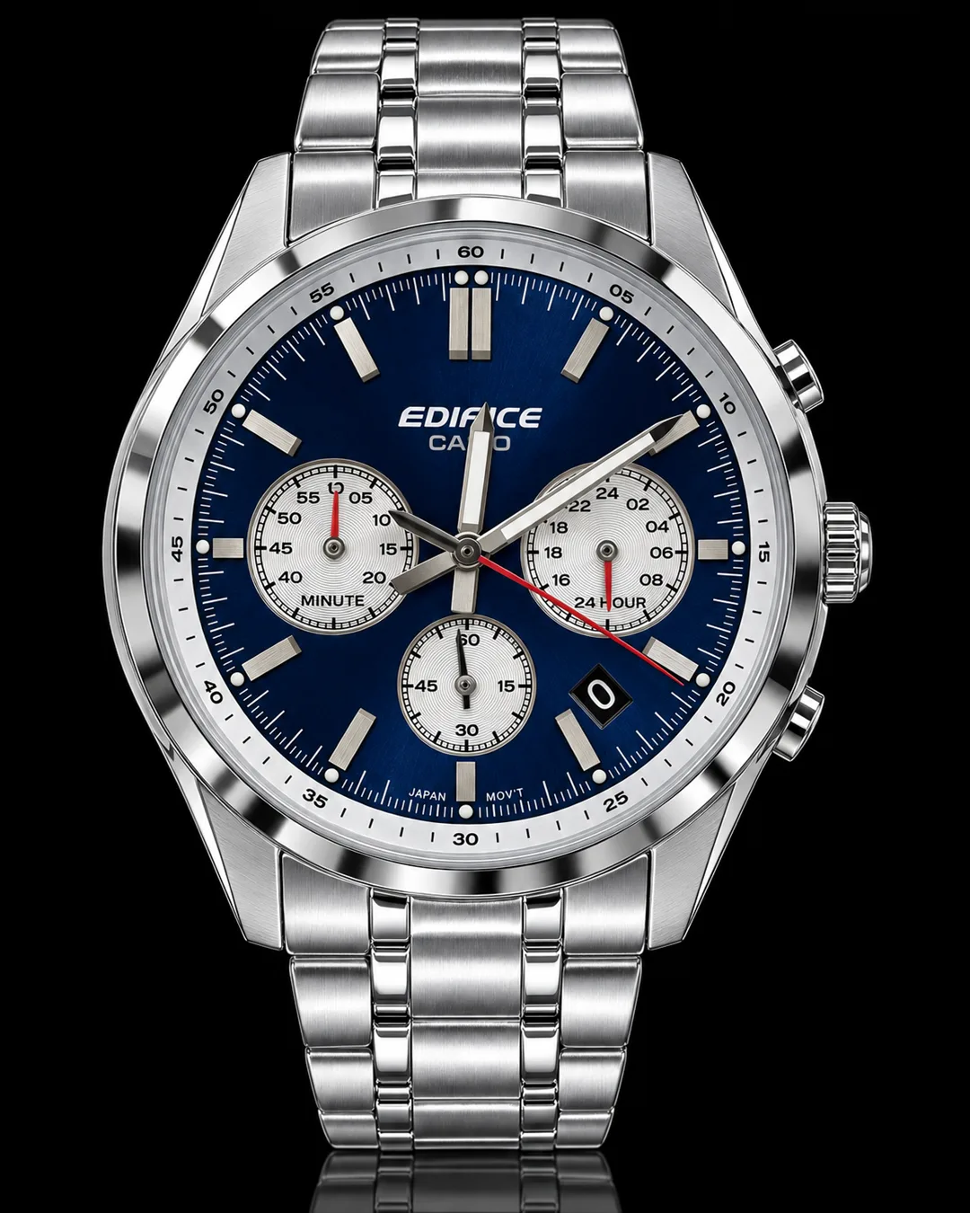 Casio Edifice · Azul con subesferas plateadas